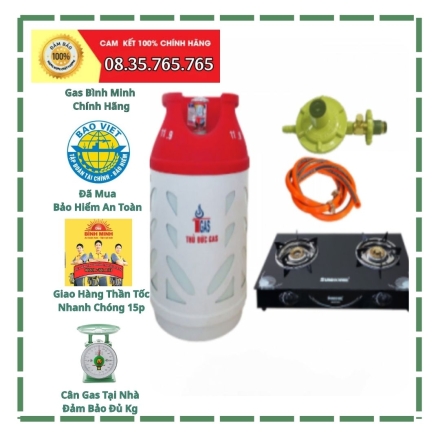 Bộ Bình Gas Thủ Đức Vỏ Bọc Nhựa  12kg