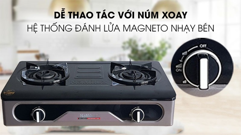 Các loại bếp gas đôi NaMilux