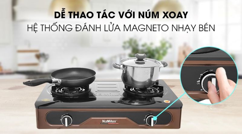 Các loại bếp gas đôi NaMilux
