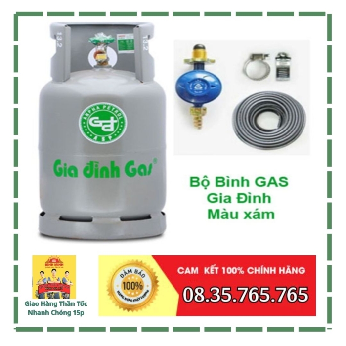 Bộ Bình Gas Xám VIP 12 Kg Bình Minh